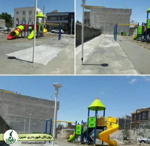 عملیات آماده سازی بوستان محله امام حسین(گونی)