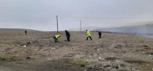 پاکسازی محدوده محل دفن زباله توسط نیروهای واحد خدمات شهری