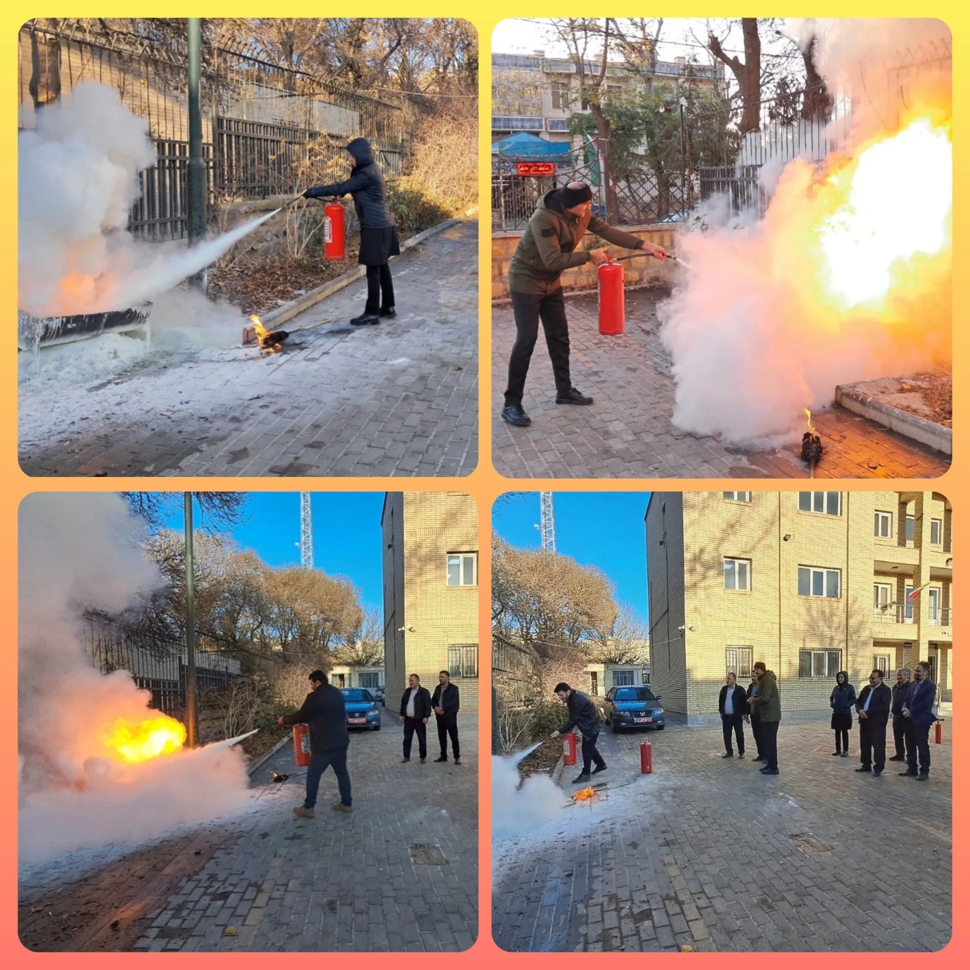 آموزش نحوه استفاده از کپسول های آتش نشانی