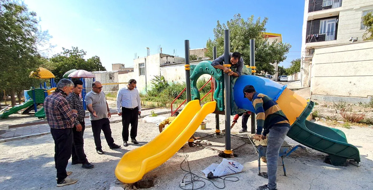 بهسازی و تجهیز بوستان سلامت واقع در کمربندی خانلی نمین