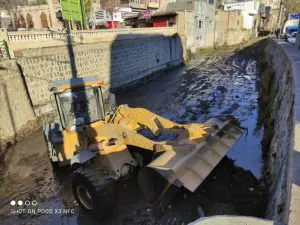 لایروبی رودخانه نمین چای توسط نیروهای واحد خدمات شهری