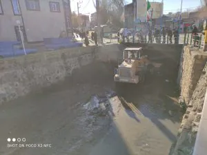 لایروبی رودخانه نمین چای توسط نیروهای واحد خدمات شهری