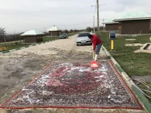 شن ریزی پارکینگ مجتمع تفریحی و گردشگری فندقلو