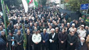 تجمع بزرگ عزاداران حسینی شهر نمین در خیابان امام خمینی (ره) این شهر برگزار شد